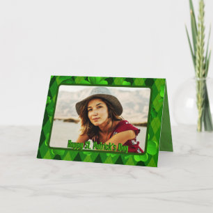 Festiva Tarjeta de saludo con foto del Día de San Patricio