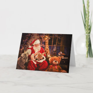 Festiva Tarjeta de saludo con Santa Claus