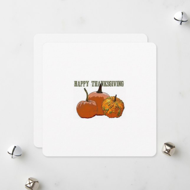 Festiva Tarjeta de saludo de Acción de Gracias (Anverso/Reverso In Situ)