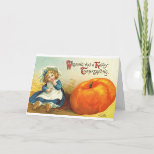Festiva Tarjeta de saludo de Acción de Gracias de Victoria