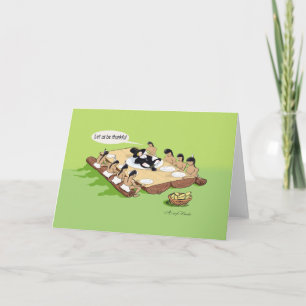 Festiva Tarjeta de saludo de Acción de Gracias para los na