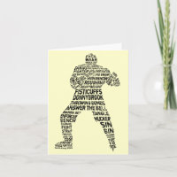 Tarjeta de saludo de arte de palabra Hockey Enforc