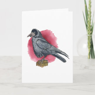 Festiva Tarjeta de saludo de ave Rook