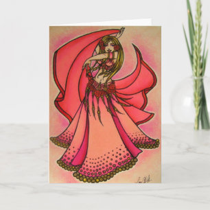 Festiva Tarjeta de saludo de bailarina de San Valentín Bel