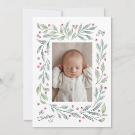 Festiva tarjeta de saludo de bebé de vacaciones acuáticas