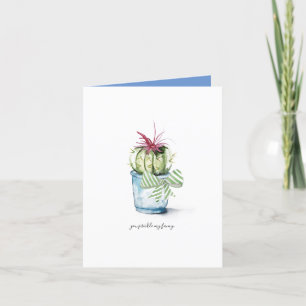 Festiva Tarjeta De Saludo De Cactus Cute Para Cumpleaños