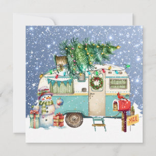 Festiva Tarjeta de saludo de Camper para navidades