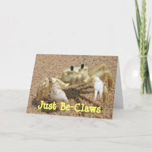 Festiva Tarjeta de saludo de cangrejo Just Be Claws