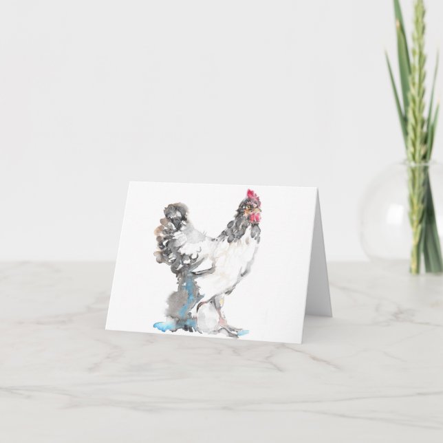 Festiva Tarjeta de saludo de Chicken Hen (Anverso)