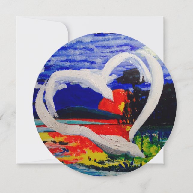 Festiva Tarjeta de saludo de círculo (Anverso)