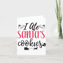 Tarjeta de saludo de cocina de Ate Santa