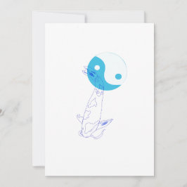 Festiva Tarjeta de saludo de diseño minimalista de pescado