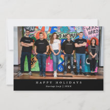 Tarjeta de saludo de equipo de pequeña empresa en