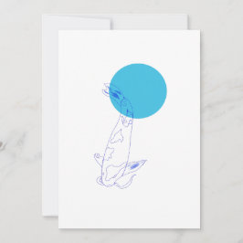 Festiva Tarjeta de saludo de estilo minimo de pescado Koi