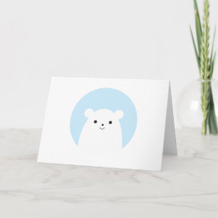 Festiva Tarjeta de saludo de feriado del oso polar Peekabo