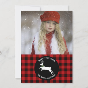 Festiva Tarjeta de saludo de foto de Navidades de Buffalo 