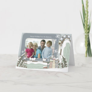 Festiva Tarjeta de saludo de fotos de Navidades de la Ciud