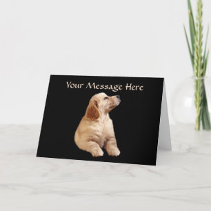 Festiva Tarjeta de saludo de Golden Retriever Puppy