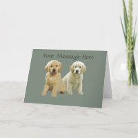 Tarjeta de saludo de Golden Retriever Puppy