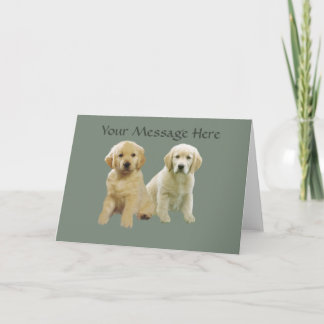 Festiva Tarjeta de saludo de Golden Retriever Puppy