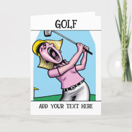 Festiva Tarjeta de saludo de golf personalizada