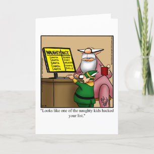 Festiva Tarjeta de saludo de humor para Navidades