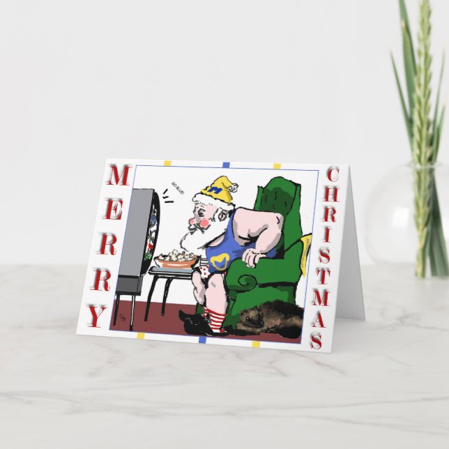 Festiva Tarjeta de saludo de juego de Santa Claus (Anverso)