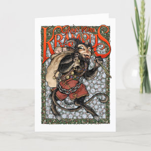 Festiva Tarjeta de saludo de Krampus