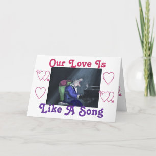 Festiva Tarjeta de saludo de la canción de amor