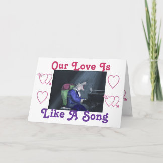 Festiva Tarjeta de saludo de la canción de amor