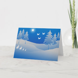 Festiva Tarjeta de saludo de la escena de los navidades az
