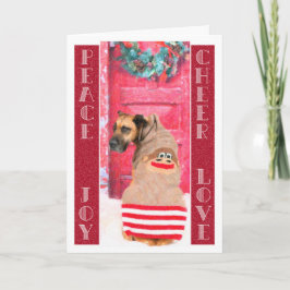 Festiva Tarjeta de saludo de los grandes Navidades de perr