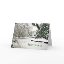 Tarjeta de saludo de los Navidades de la Paz en la