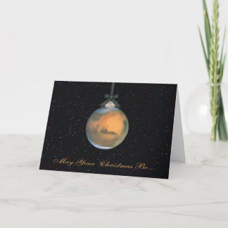 Festiva Tarjeta de saludo de los Navidades de Mars Planet