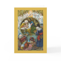 Tarjeta de saludo de los Navidades de "Natividad E