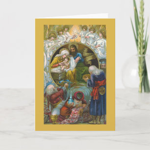 Festiva Tarjeta de saludo de los Navidades de "Natividad E