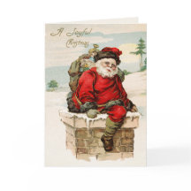 Tarjeta de saludo de los Navidades de Santa Claus