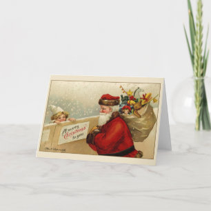 Festiva Tarjeta de saludo de los Navidades de Santa Lucía 