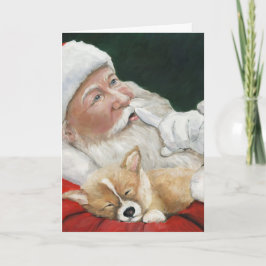 Festiva Tarjeta de saludo de los Navidades del grupo Santa