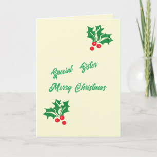 Festiva Tarjeta de saludo de los navidades : Hermana Espec