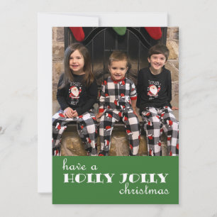 Festiva Tarjeta de saludo de los Navidades Holly Jolly