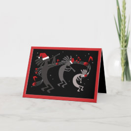 Festiva Tarjeta de saludo de los Navidades Kokopelli