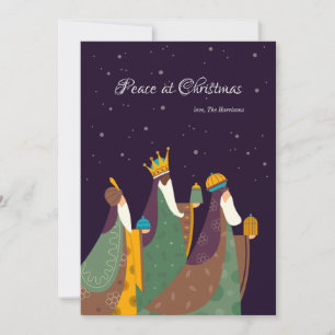 Festiva Tarjeta de saludo de los Tres Navidades Reyes