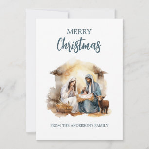 Festiva Tarjeta de saludo de Natividad de los navidades - 