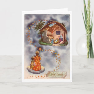 Festiva Tarjeta de saludo de Natividad para Navidades ital