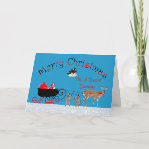 Festiva Tarjeta De Saludo De navidades A Nietos