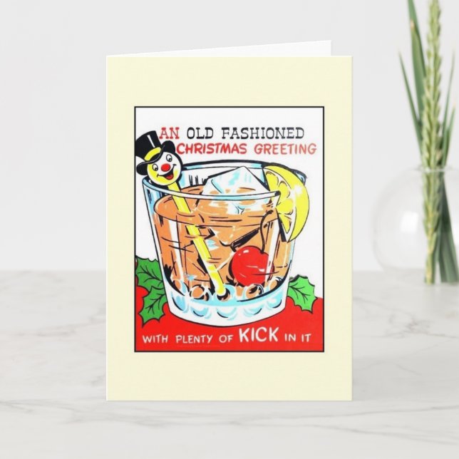 Festiva Tarjeta de saludo de Navidades caprichosos de époc (Anverso)