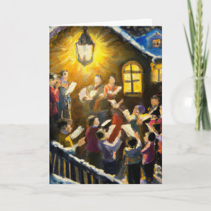 Festiva Tarjeta de saludo de navidades Carols