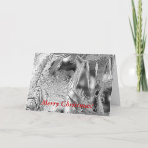 Festiva Tarjeta de saludo de navidades con diseño de espum
