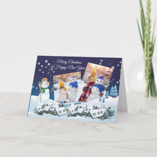 Festiva Tarjeta de saludo de navidades con foto